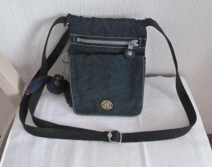 Kipling „Eldorado” marine schoudertas + aap, Handtassen en Accessoires, Tassen | Schoudertassen, Gebruikt, Kipling, Blauw, Ophalen of Verzenden