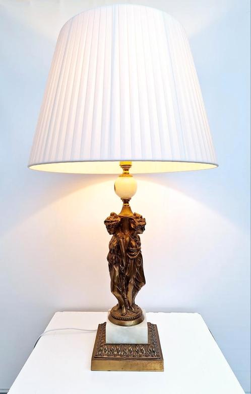 Regency tafellamp 3 gratiën/ kariatiden, Antiek en Kunst, Antiek | Verlichting, Ophalen