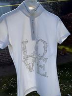 Wedstrijdshirt wit met opdruk maat XS, Dames, Dressuur, Ophalen of Verzenden, Zo goed als nieuw