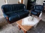 Lederen salon, driezit en 3 aparte zetels, Ophalen