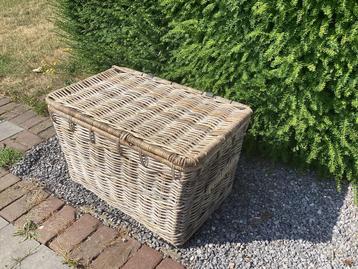 Rieten opbergkist/ rotan koffer  beschikbaar voor biedingen