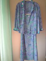 Ensemble robe et gilet vintage 80's taille 42-44 L, Comme neuf, Bleu, Frialaine, Taille 42/44 (L)