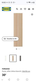 Ikea porte pas forsand 50x195cm, Maison & Meubles, Armoires | Penderies & Garde-robes, Avec porte(s), Moins de 25 cm, Bois, 50 à 100 cm