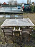 Teak tuinset, Tuin en Terras, Tuinsets en Loungesets, Ophalen, Zo goed als nieuw, Stoel, Tuinset