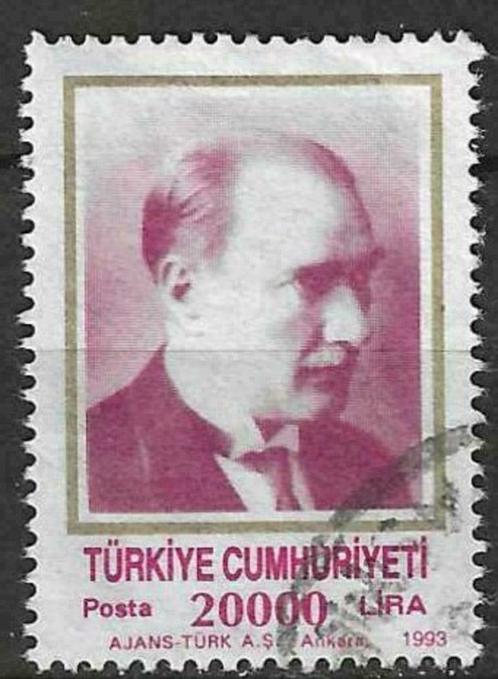 Turkije 1993 - Yvert 2749 - Beeltenis van Ataturk (ST), Postzegels en Munten, Postzegels | Europa | Overig, Gestempeld, Verzenden