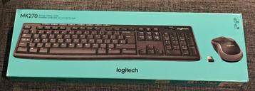 Logitech MK270 draadloos toetsenbord en muis QWERTY - Nieuw beschikbaar voor biedingen