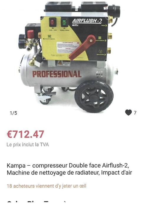 Kampa- compresseur Double face Airflush2 machine de nettoyag, Bricolage & Construction, Matériel de nettoyage, Neuf, Autres types