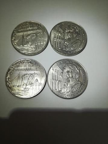 4 stuks Oostendse stuivers 100 stuivers beschikbaar voor biedingen