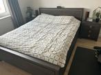 Tweepersoonsbed 160 cm breed, Huis en Inrichting, Ophalen, Bruin, Tweepersoons, Zo goed als nieuw