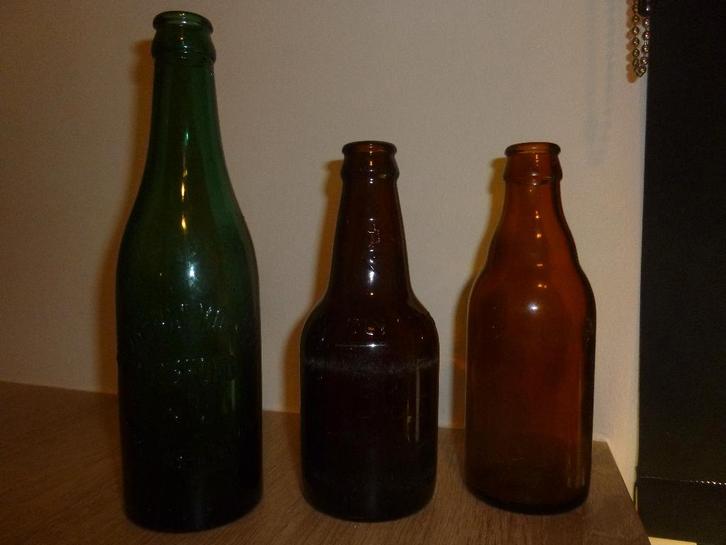 3 vintage bierflesjes - Muyshondt & Wielemans & Haecht., Verzamelen, Biermerken, Gebruikt, Flesje(s), Overige merken, Ophalen