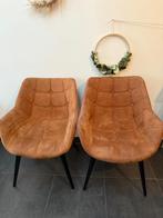 2 bruine eetstoelen weba, Ophalen, Gebruikt, Bruin, Twee