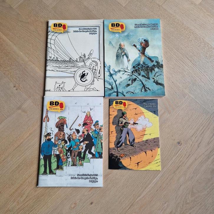 Ensemble 3 catalogues de maisons de vente aux enchères BD, Collections, Personnages de BD, Comme neuf, Livre ou Jeu, Tintin, Enlèvement ou Envoi