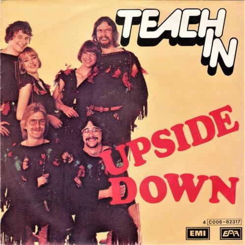 Teach In ‎– Upside Down - '7 als nieuw, Cd's en Dvd's, Vinyl Singles, Zo goed als nieuw, Single, Pop, 7 inch, Ophalen of Verzenden