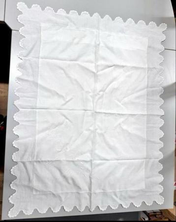 2x antiek witte linnen kussensloop geborduurd monogram 2X beschikbaar voor biedingen