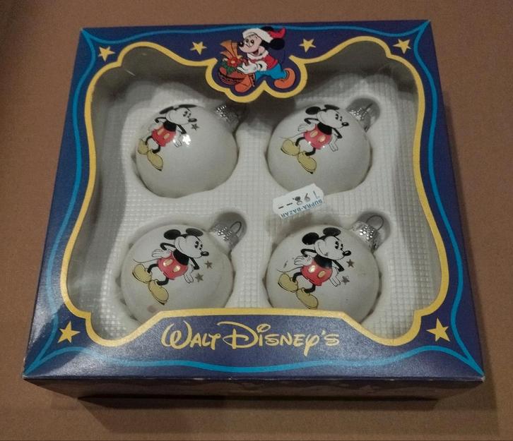 Kerstballen Mickey & Minny Mouse en Baby, Verzamelen, Disney, Gebruikt, Ophalen of Verzenden