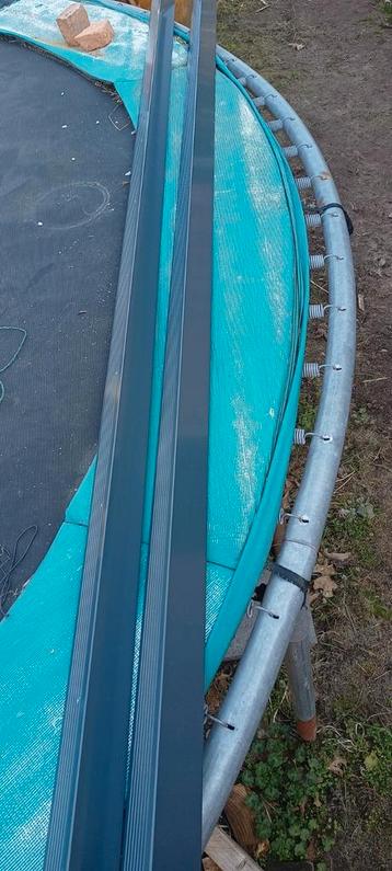 Dakrand antracietgrijs 2 stuks van 2,5m., Doe-het-zelf en Bouw, Ophalen, Nieuw