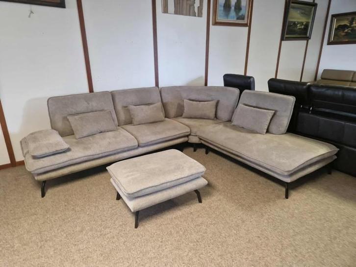 STOFFEN HOEKSALON MET POEF AFM 310 X 250, Huis en Inrichting, Fauteuils, Gebruikt, Stof, Ophalen