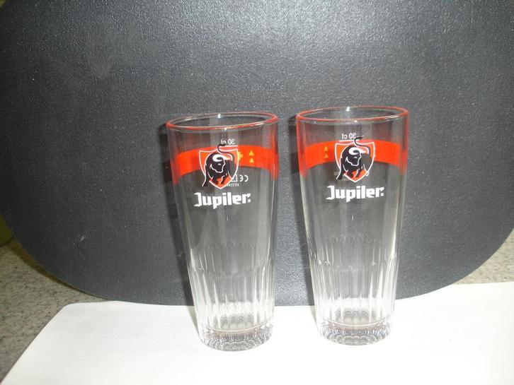 Bierglazen Jupiler, 30cl, brij. Inbev, 6 stuks voor € 3,00, Verzamelen, Biermerken, Nieuw, Glas of Glazen, Jupiler, Ophalen of Verzenden