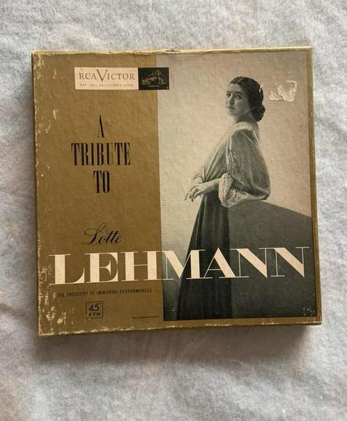 1953, Vinyle sur RCA 4x single  A Tribute to Lotte Lehmann, CD & DVD, Vinyles | Compilations, Comme neuf, Autres formats, Enlèvement ou Envoi