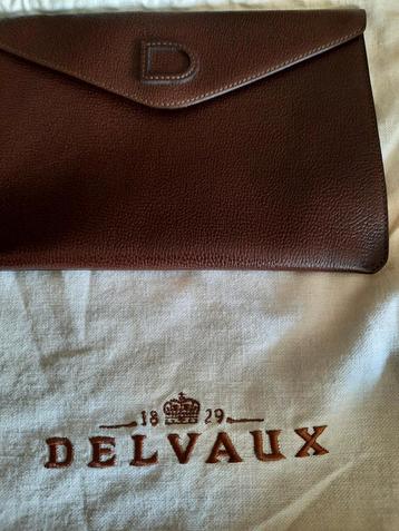 Delvaux map originele nieuw.Met stofhoes . Bruin.  