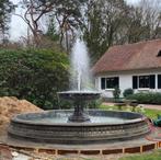Verdiepte vijverrand fontein met sproeier, Tuin en Terras, Ophalen of Verzenden, Nieuw, Beton, Fontein