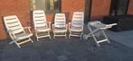 4 Kettler Tiffany tuinstoelen, Tuin en Terras, Tuinstoelen, Ophalen, Gebruikt, Plastic, Inklapbaar