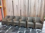 Tuinstoelen rotan 6 stuks incl. kussens, Jardin & Terrasse, Chaises de jardin, Enlèvement, Utilisé, Rotin