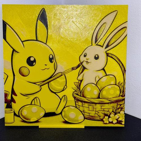 Pikachu d'humeur de Pâques | Art 3D | *Livraison gratuite, Antiquités & Art, Art | Peinture | Abstraite, Enlèvement ou Envoi