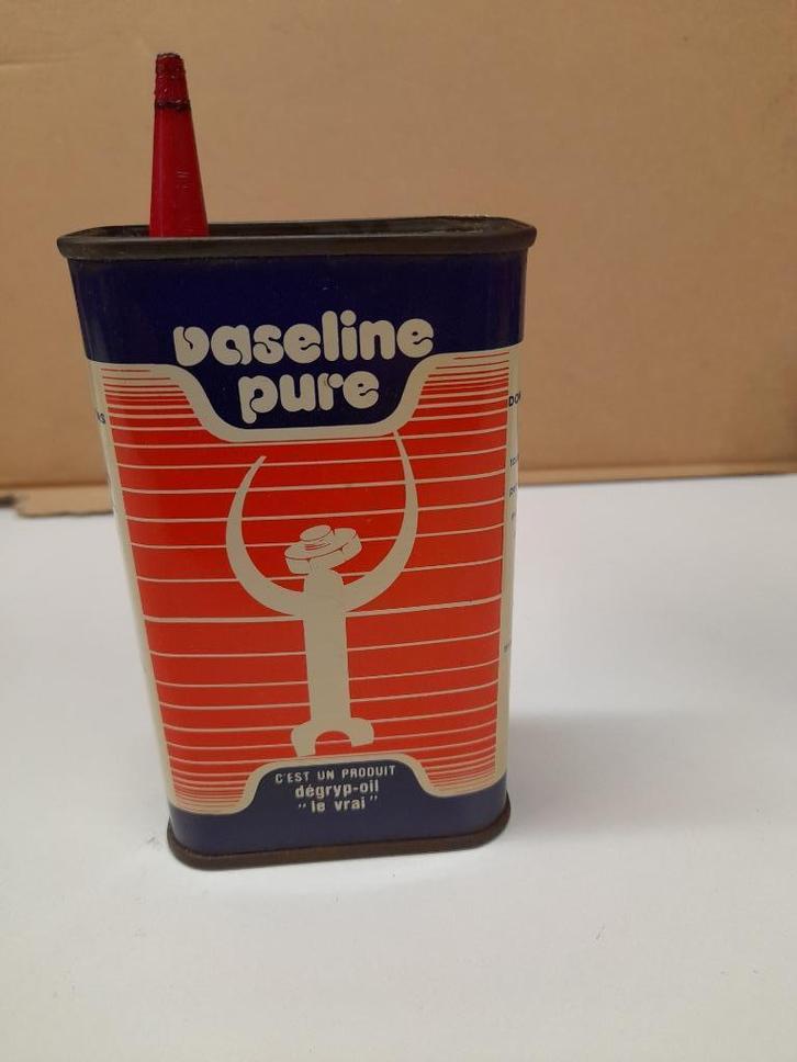 Oude lege oliekan Degrip Oil Vaseline pure, Verzamelen, Merken en Reclamevoorwerpen, Gebruikt, Overige typen, Verzenden