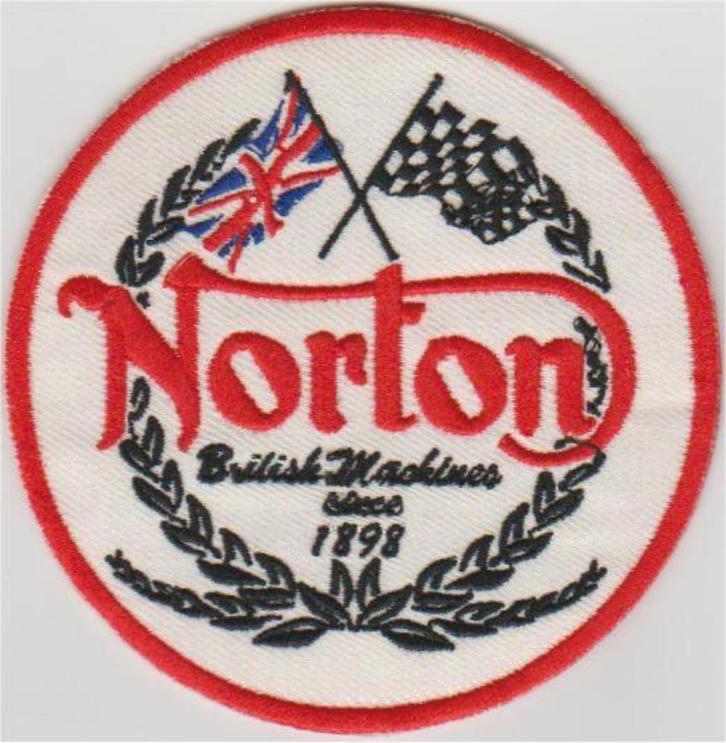 Norton British Machines stoffen opstrijk patch embleem #8, Motoren, Accessoires | Overige, Nieuw, Verzenden