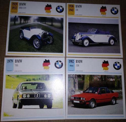 6 verzamelkaarten: automerk BMW - Luxe auto's, Collections, Marques automobiles, Motos & Formules 1, Comme neuf, Voitures, Enlèvement ou Envoi