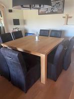 Prachtige eiken eetkamer, Huis en Inrichting, Ophalen, Zo goed als nieuw, 8 stoelen of meer