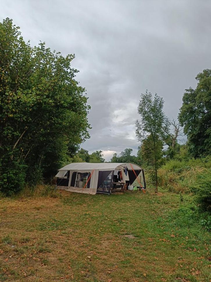 Vouwwagen Trigano Galleon (6p), Caravans en Kamperen, Caravans, Particulier, tot en met 6, Trigano, 2 aparte bedden, Luifel, Uitbouw voortent