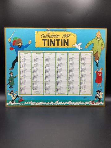 Kalender van Kuifje Oberthur 1987 beschikbaar voor biedingen
