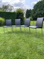 Lot de 4 chaises JOLI modele Ensor habillage cuir., Enlèvement, Utilisé, Cuir, Quatre