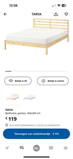 Bedframe Tarva + 2x lattenbodem Lönset, Huis en Inrichting, Slaapkamer | Bedden, Ophalen, Tweepersoons, Zo goed als nieuw, 200 cm
