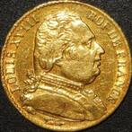Goud - Frankrijk - 20 Francs - Louis XVIII - 1814 A, Postzegels en Munten, Munten | Europa | Niet-Euromunten, Goud, Frankrijk