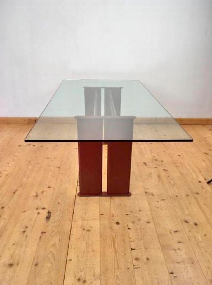 1980s Design Lederen Tafel "Couro Of Brazil", Antiek en Kunst, Antiek | Meubels | Tafels, Ophalen