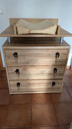 Commode / table à langer, 3 ou 4 tiroirs, Moins de 100 cm, Effet chêne, Enlèvement