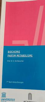 Biochemie partim metabolisme, 1ste Bach kiné Ugent, Boeken, Ophalen, Gelezen, K. De Bosscher