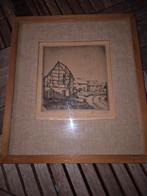 Oude lithografische gravure, Antiek en Kunst, Ophalen of Verzenden