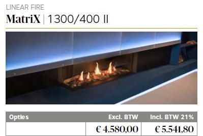 Gashaard Faber Linear Fire 130 450 II RECHTS EN LINKS, Huis en Inrichting, Haarden, Gebruikt, Gashaard, Ophalen