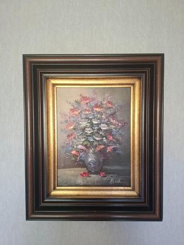 schilderij met bloemen, Antiek en Kunst, Kunst | Schilderijen | Klassiek, Ophalen