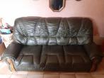 SALON EN CUIR, Huis en Inrichting, Zetels | Zetels, Ophalen, Gebruikt, Vierpersoons of meer, Hout