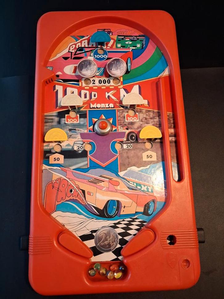 Vintage flipperkast 1000km monza, Verzamelen, Automaten | Flipperkasten, Gebruikt, Mechanisch, Flipperkast, Overige merken, Ophalen