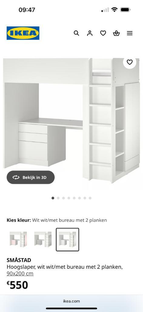 Hoogslaper, Kinderen en Baby's, Kinderkamer | Bedden, Gebruikt, Hoogslaper of Stapelbed, Ophalen