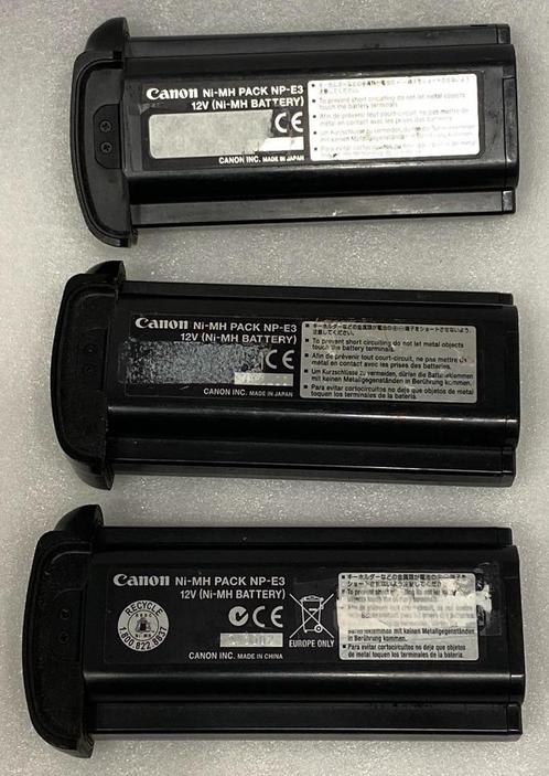 3 accu's Canon NP-E3 pour EOS 1D, 1DS, 1D Mk II, 1DS Mk II, TV, Hi-fi & Vidéo, Batteries, Utilisé, Rechargeable, Enlèvement ou Envoi