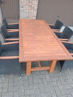 Tuinset Collection Bois Le Duc -Massief hout+ rotan stoelen, Tuin en Terras, 6 zitplaatsen, Ophalen of Verzenden, Zo goed als nieuw