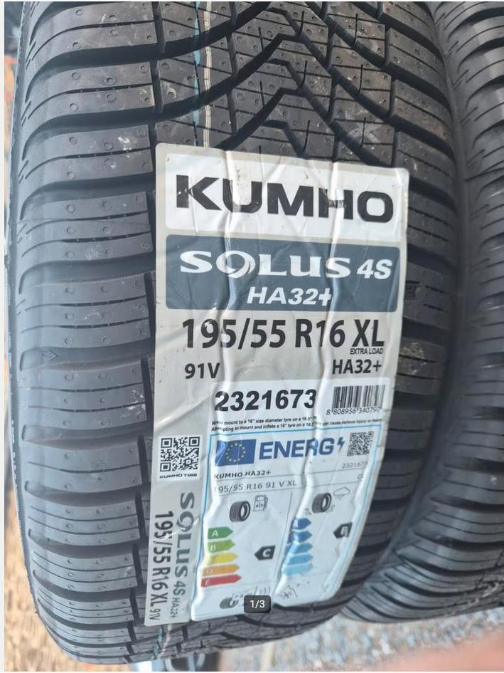 Nieuwe 4-seizoensbanden 1995 55 16 op Peugeot 208-velgen, Auto-onderdelen, Banden en Velgen, Velg(en), All Season, 16 inch, 195 mm