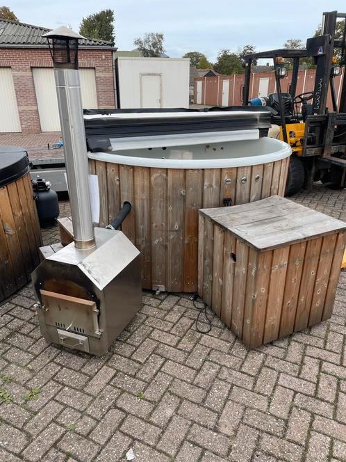 2e hands - gebruikte Hottub - houtgestookt - hybrid - elektr, Tuin en Terras, Zwembad-toebehoren, Ophalen of Verzenden
